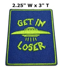 Listing image for Alien UFO Patch Embroidered IRON-ON Xfiles Applique Funny Area 51 Space NASA