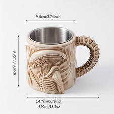 Listing image for New Xenomorph Mug 3D Flat Heat Transfer Alien Coffee Cup for Home and Office