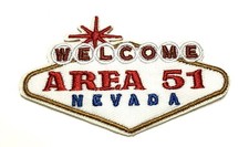 Listing image for Welcome Area 51 Patch Embroidered Iron-On Applique X-Files Aliens Mystery UFO